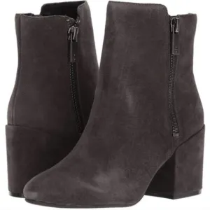 NEW Kenneth Cole Rima Suede Leather Ankle Boots Asphalt Gray 8.5