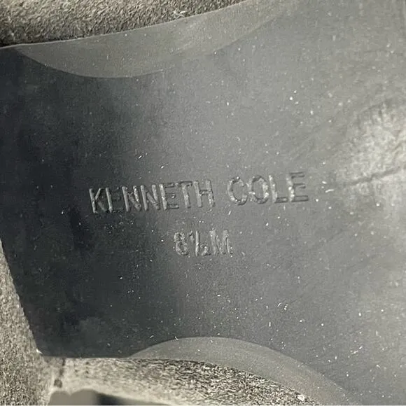 NEW Kenneth Cole Rima Suede Leather Ankle Boots Asphalt Gray 8.5