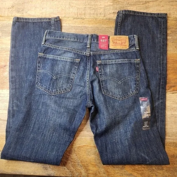 New Levi's 527 Slim Bootcut Jeans sz 31 x 34