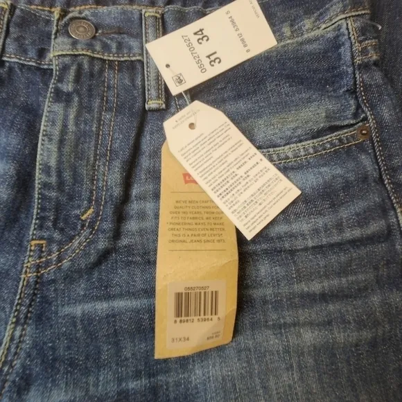 New Levi's 527 Slim Bootcut Jeans sz 31 x 34