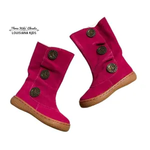NEW Livie &amp; Luca Sz 4 Pink Suede Leather Marchita Tiempo Boots