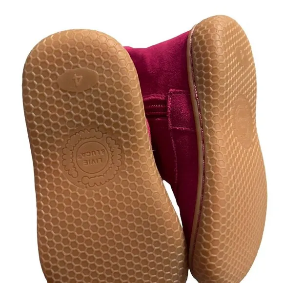 NEW Livie &amp; Luca Sz 4 Pink Suede Leather Marchita Tiempo Boots