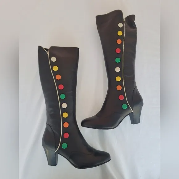 New Lola Ramona Smarties Elsie Leather Boots
