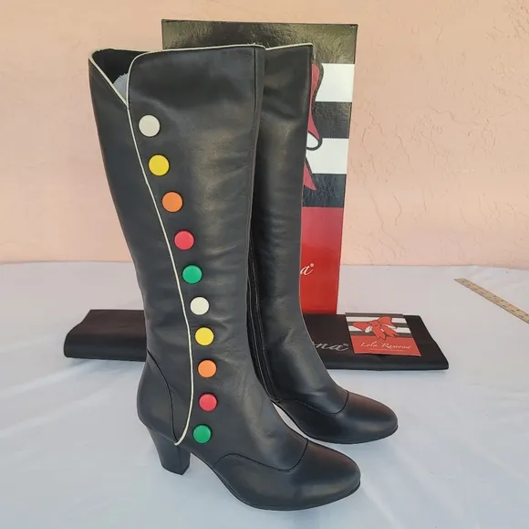 New Lola Ramona Smarties Elsie Leather Boots