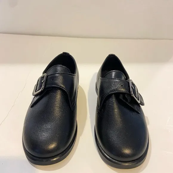 NEW Maria Catalan black leather monk dress shoes baby boys