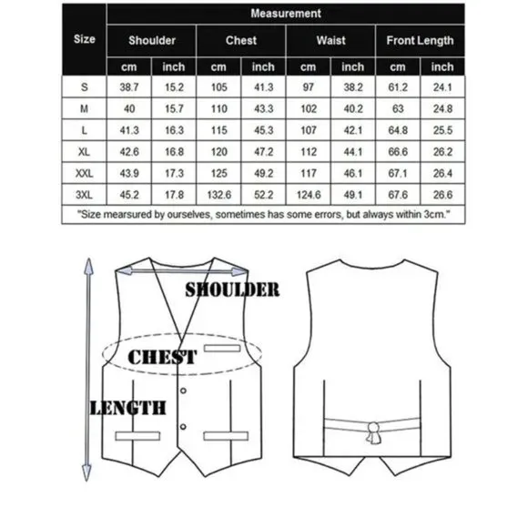 New Men's Suit Vest Slim Fit Waistcoat White