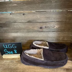 New Mens UGG Ascot Brown Corduroy II‎ Slip On Slippers Shoes Loafers Size 8 M