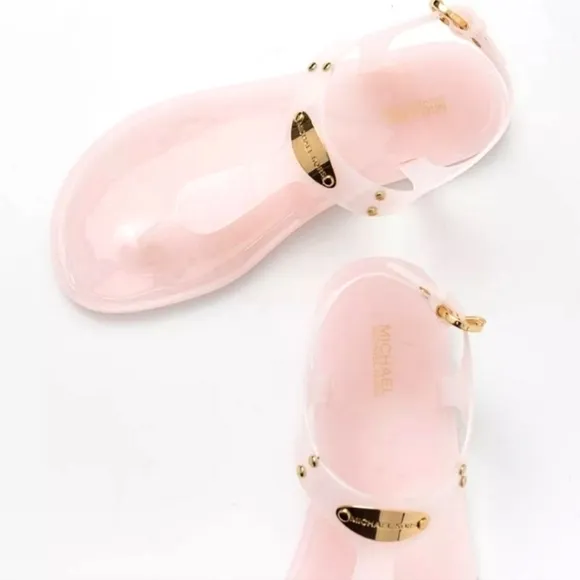 𝅺NEW! MICHAEL KORS Pink Plate Jelly Sandals 7.