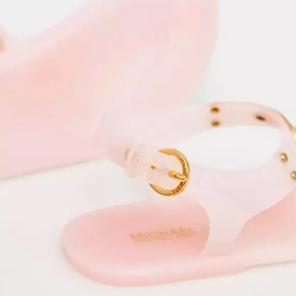 𝅺NEW! MICHAEL KORS Pink Plate Jelly Sandals 7.
