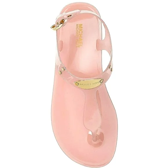 𝅺NEW! MICHAEL KORS Pink Plate Jelly Sandals 7.