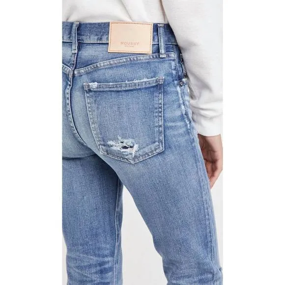 NEW MOUSSY diana skinny jeans in light blue
