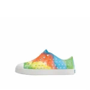 NEW NATIVE kid's jefferson sugarlite shoes in rainbow tie dye
