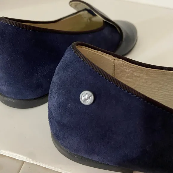 NEW Naturino Alghero Nappa suede leather blue loafers 2 US