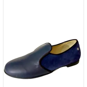 NEW Naturino Alghero Nappa suede leather blue loafers 2 US