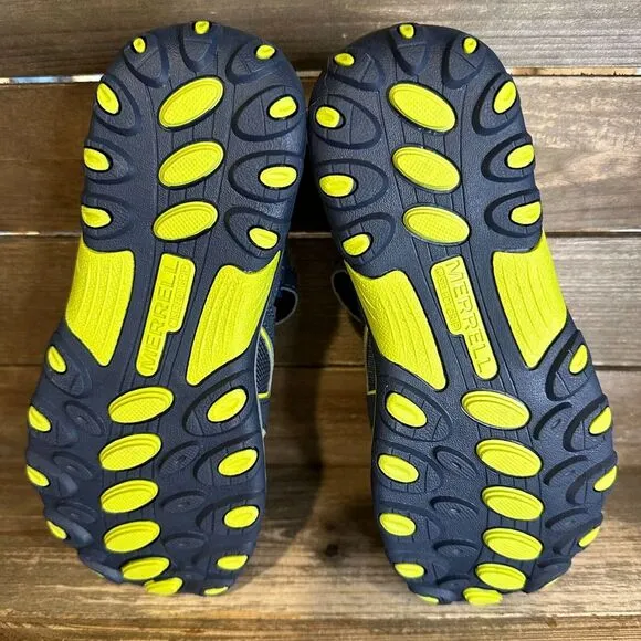 New NIB Big Kids Merrell Hydro H2O Hiker Gray‎ Blue Sandals Shoes Size 3 Y