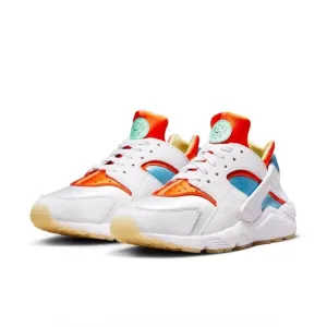 New Nike Air Huarache Run White Safety Orange Blue DX2345-100 Mens shoes