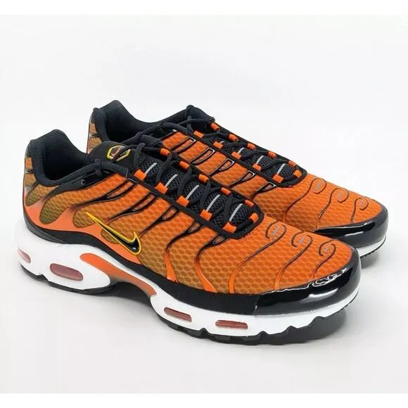 NEW Nike Air Max Plus Men's Size 8 Safety Orange/University Gold DM0032-800
