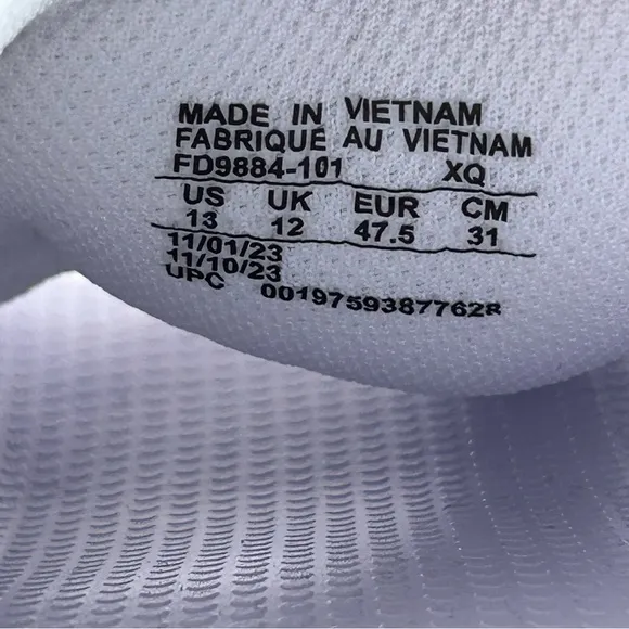 NEW Nike Air More Uptempo White Slides Shoes Sandals fd9884-101 Men’s Size 13