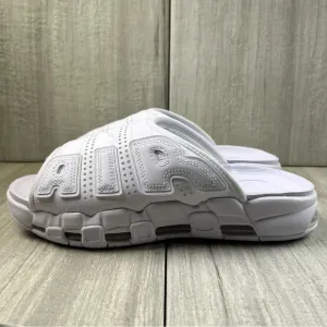 NEW Nike Air More Uptempo White Slides Shoes Sandals fd9884-101 Men’s Size 13