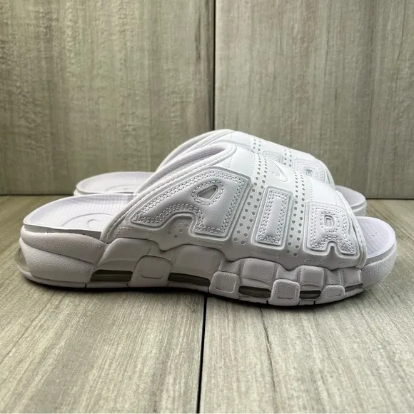 NEW Nike Air More Uptempo White Slides Shoes Sandals fd9884-101 Men’s Size 13