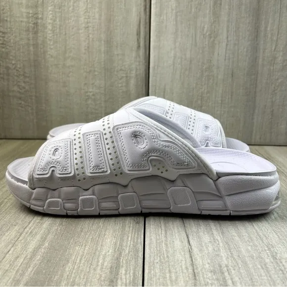 NEW Nike Air More Uptempo White Slides Shoes Sandals fd9884-101 Men’s Size 13