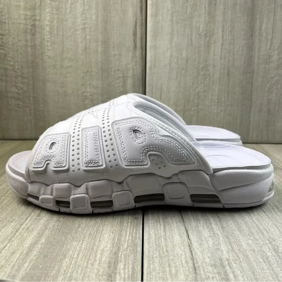NEW Nike Air More Uptempo White Slides Shoes Sandals fd9884-101 Men’s Size 13