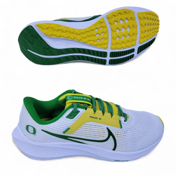 NEW Nike Air Zoom Pegasus 40 Oregon, size 9, green/yellow