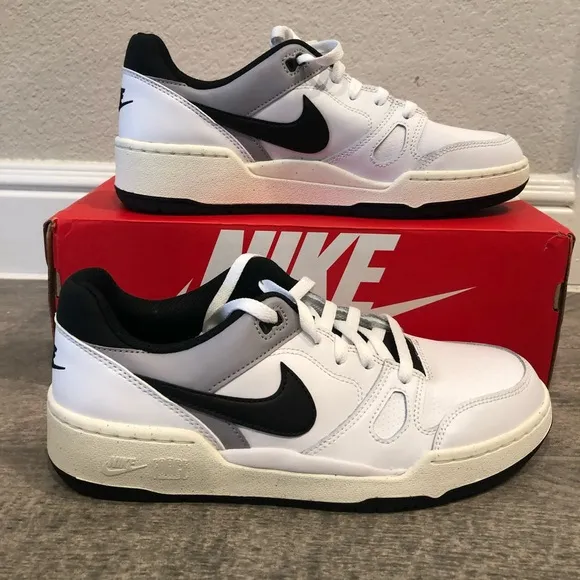New Nike Full Force Low Casual Sneakers White Black Men’s Shoes Size 13