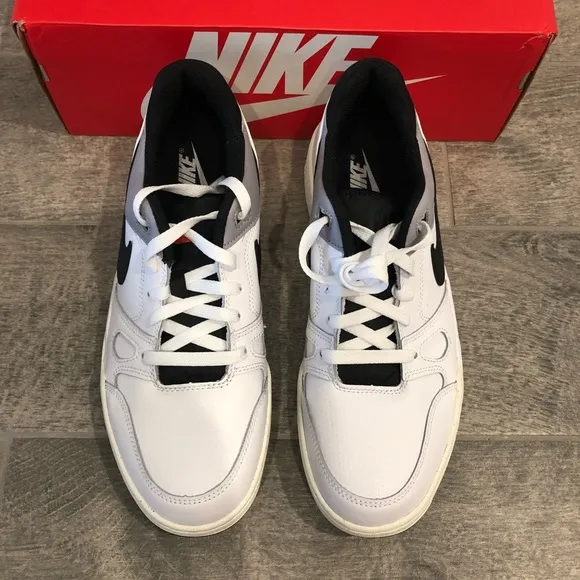 New Nike Full Force Low Casual Sneakers White Black Men’s Shoes Size 13