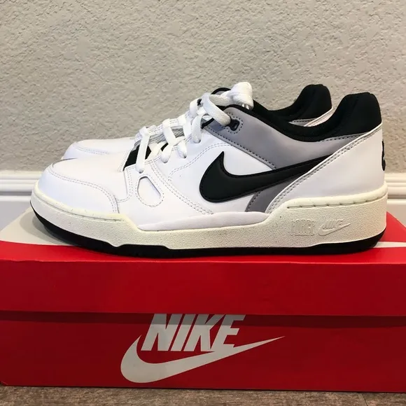 New Nike Full Force Low Casual Sneakers White Black Men’s Shoes Size 13