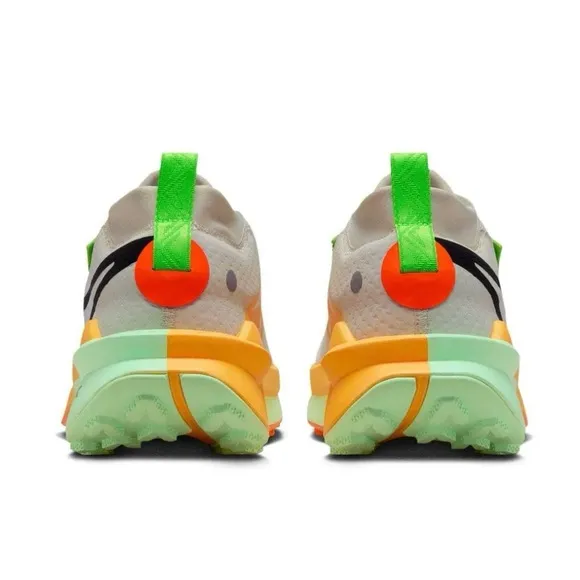 NEW Nike ZoomX Zegama Running Shoes - Neon Green and Orange
