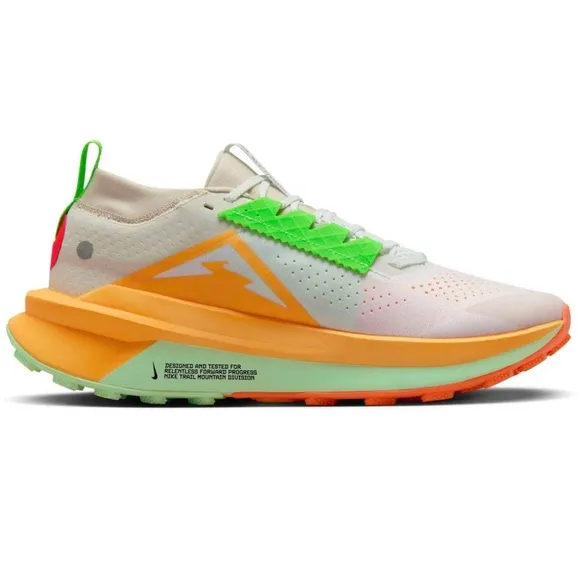 NEW Nike ZoomX Zegama Running Shoes - Neon Green and Orange