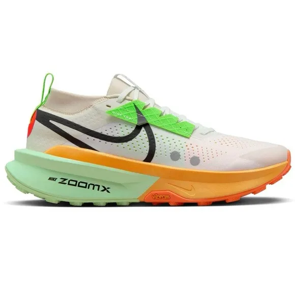 NEW Nike ZoomX Zegama Running Shoes - Neon Green and Orange
