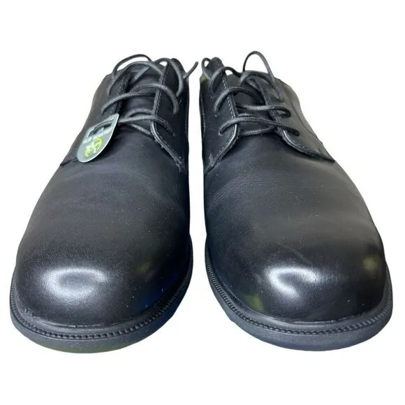 NEW Nunn Bush Men's Marvin Slip Resistant Black Work Safety Shoes 9.5 Extra Wide