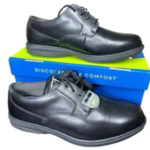 NEW Nunn Bush Men's Marvin Slip Resistant Black Work Safety Shoes 9.5 Extra Wide