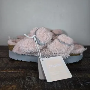 NEW Papillio Birkenstock Arizona Shearling Womens Size 5 Sandals Slippers Pink