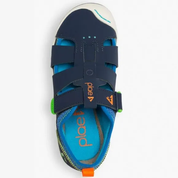 New PLAE Sam blue sandal sneakers shoes size 2.5 - Youth