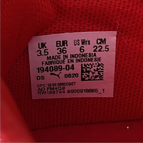 NEW! PUMA Red SoftFoam  Pull On Hi Top Radiate Mid Training Shoes Sneakers!
