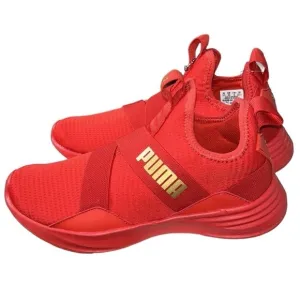 NEW! PUMA Red SoftFoam  Pull On Hi Top Radiate Mid Training Shoes Sneakers!