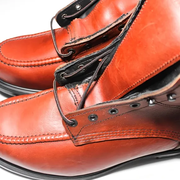 NEW RED WING BOOTS SUPERSOLE RED MOC TOE 202 BOOT MENS SIZE 13 H DURABLE LEATHER