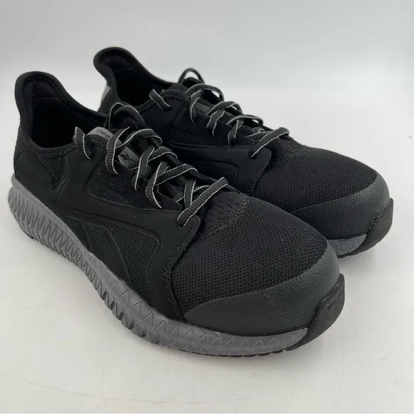 NEW! 🥾 Reebok Unisex Flexagon 3.0 Black Composite Toe Metal Free Work Shoe-SZ 9