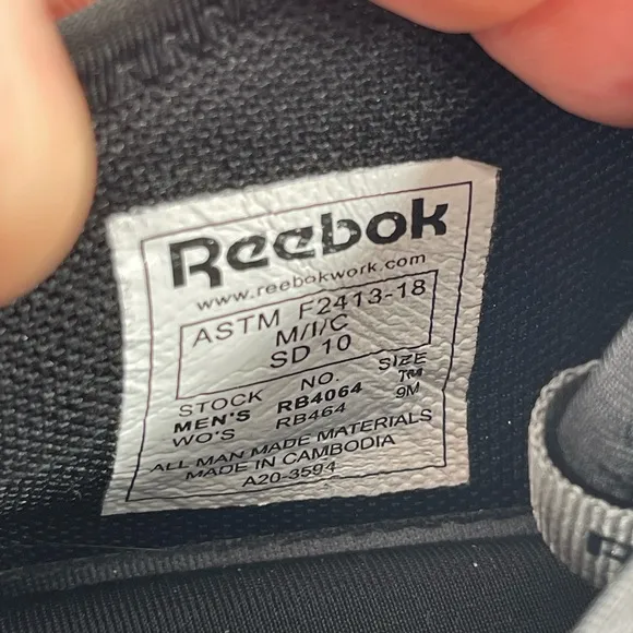 NEW! 🥾 Reebok Unisex Flexagon 3.0 Black Composite Toe Metal Free Work Shoe-SZ 9