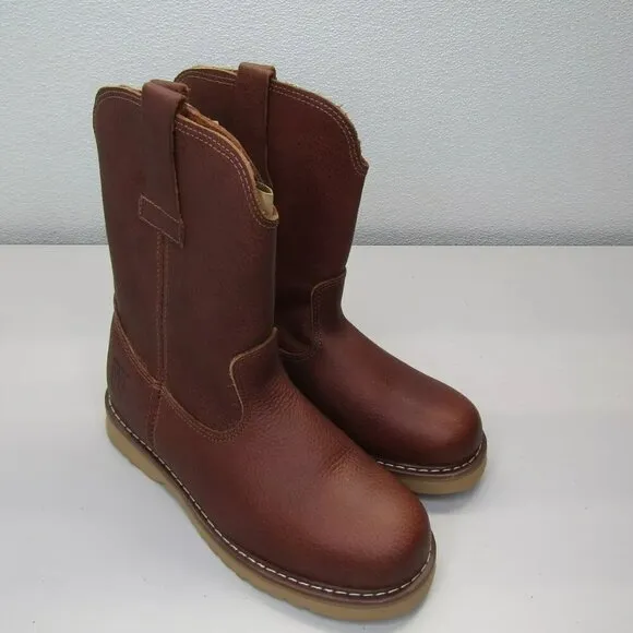 NEW RHINO Mens Wellington Roper Work Boot Leather Cushion Comfort Size 9