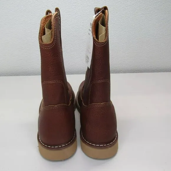 NEW RHINO Mens Wellington Roper Work Boot Leather Cushion Comfort Size 9