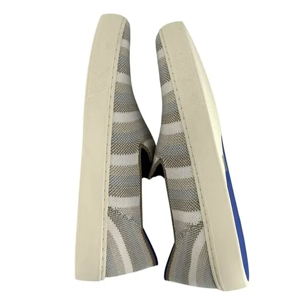 NEW Rothys Golden Stripe Original Slip On Sneakers Size 8.5