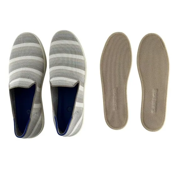 NEW Rothys Golden Stripe Original Slip On Sneakers Size 8.5