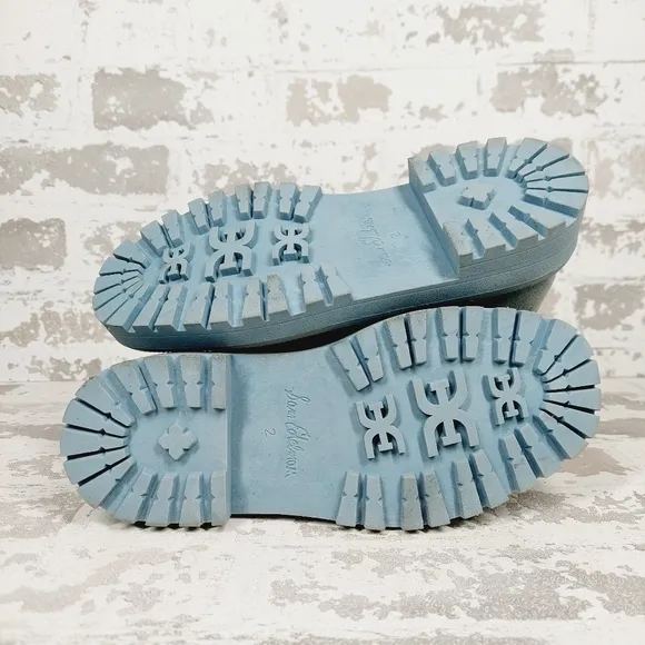 NEW Sam Edelman Kids Laguna Blue Suede Slip On Ankle Boots T455