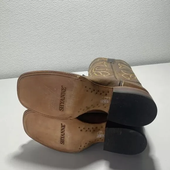NEW SHYANNE SUZANNE Western Boots - Square Toe Women's Size 8.5 Leather Stitched