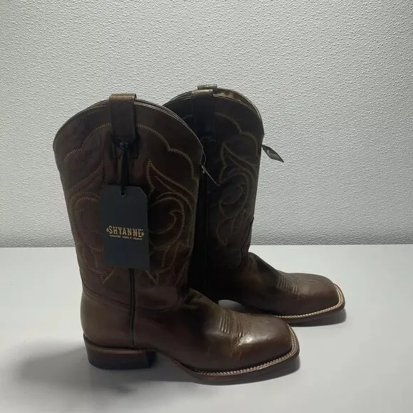 NEW SHYANNE SUZANNE Western Boots - Square Toe Women's Size 8.5 Leather Stitched