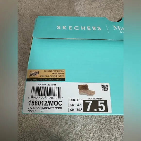 New Skechers Women's Martha Stewart Slip-Ins Easy Going ankle Boots sz 7.5 mocha